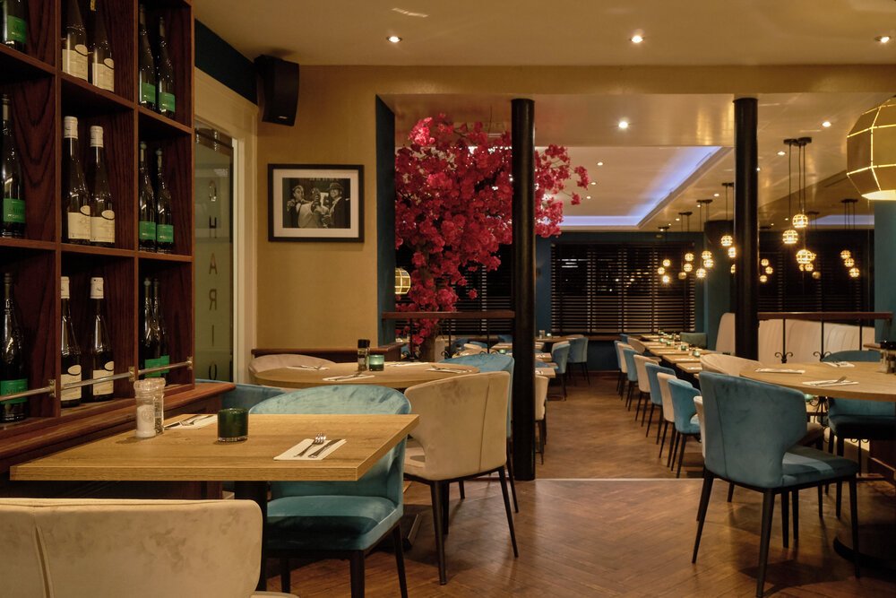 Photograph of the restaurant for hotel guests