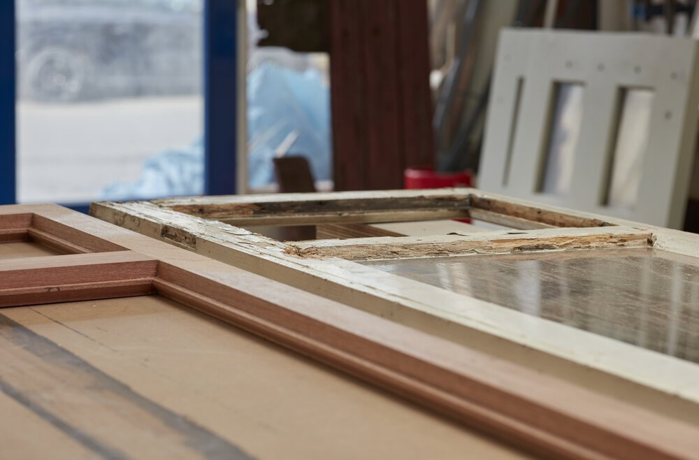 Before and after: doors are recreated based on the original.