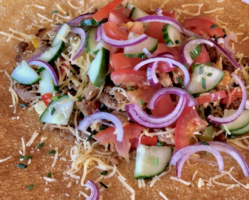 Detail shot Pancake Keizersshoarma – setup C – colors from the smaller camera sensor may leave something to be desired.