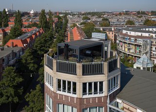 Drone photography of a penthouse in the heart of Amsterdam