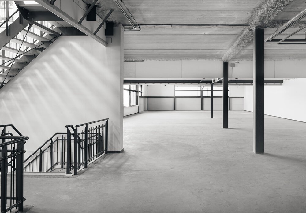 Floor below the offices awaiting renovation.