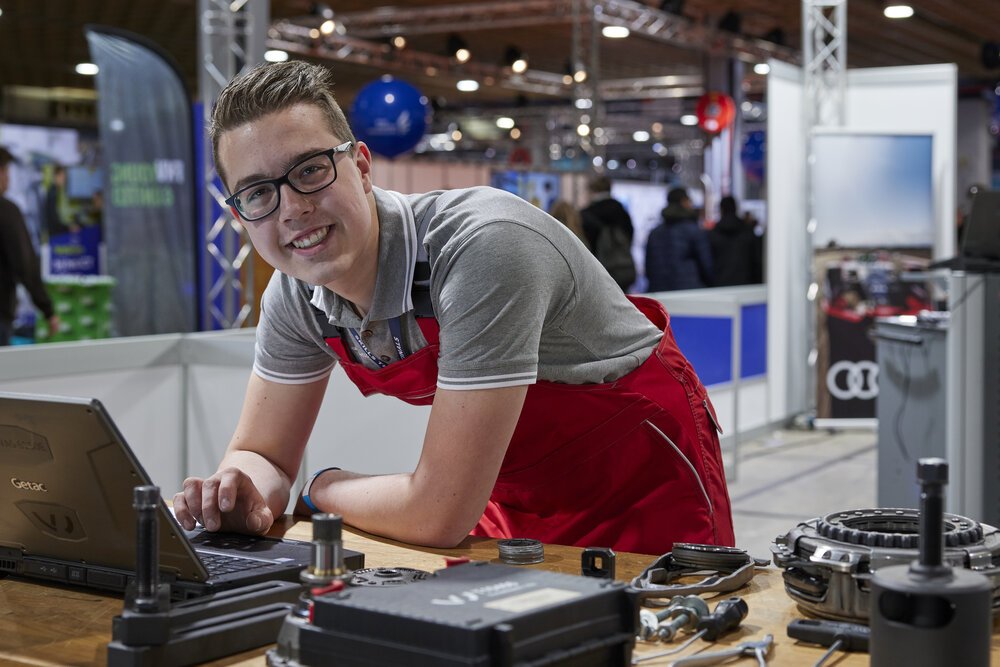 One of the finalists of the professional skills competition in Utrecht.