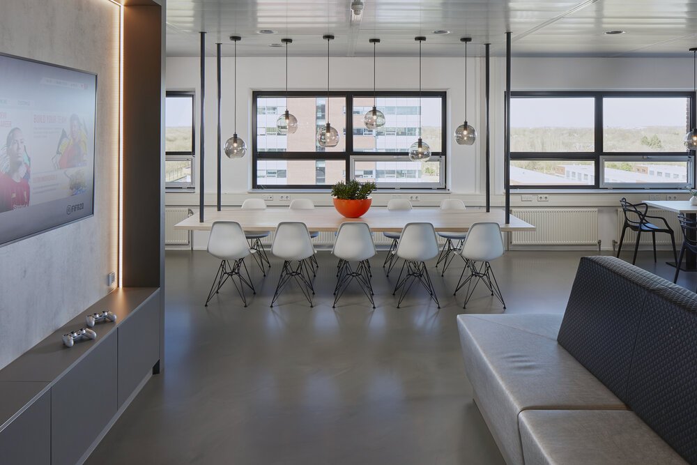 Relaxation corner in the canteen.