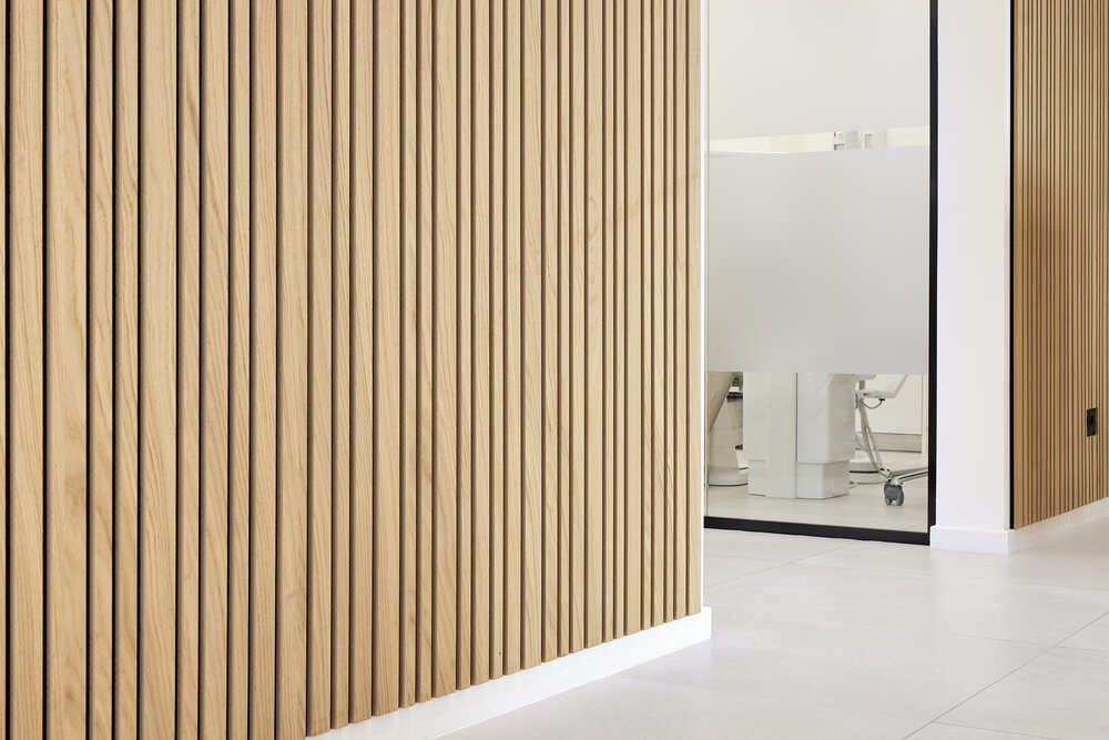 Detail shot of finished walls.