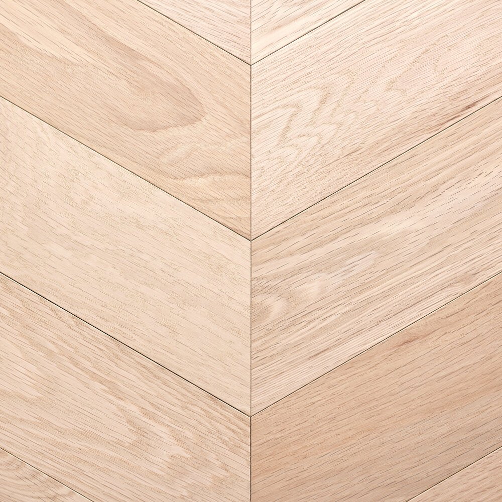 Detail shot of the Hungarian point pattern: planks meet at an angle (mitered).