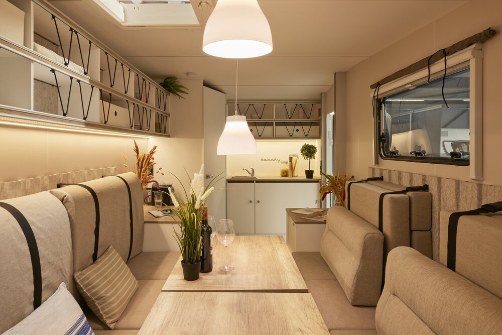 Interior photo of the Hobby Beachy.