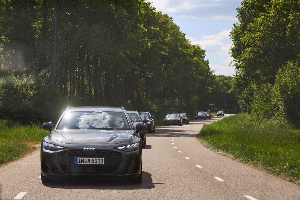 Experiencing the new Audi A6 on the road.