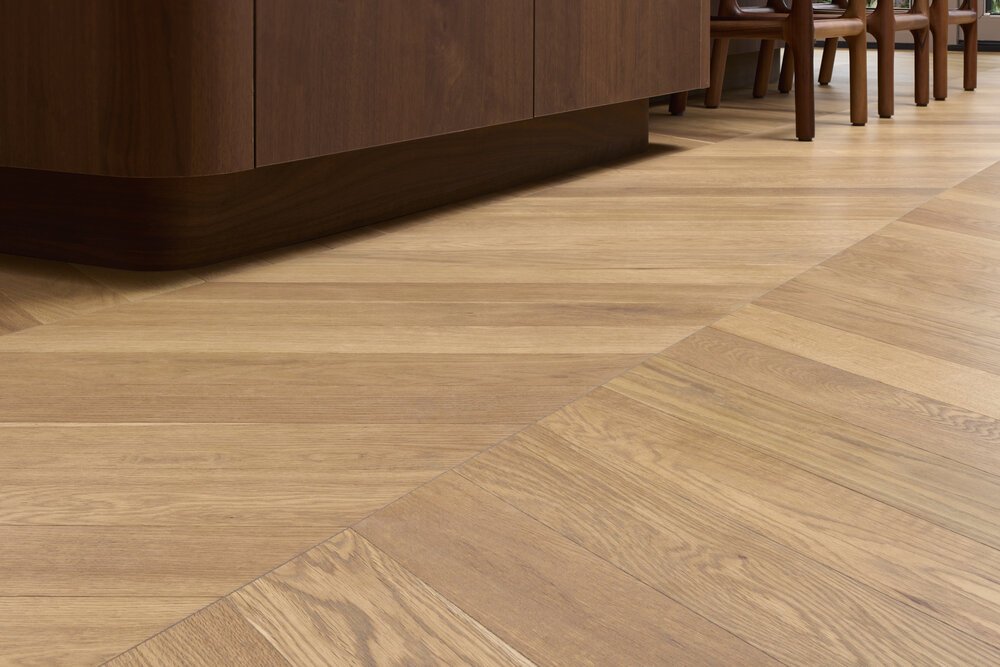 Detail photograph of the wooden floor.