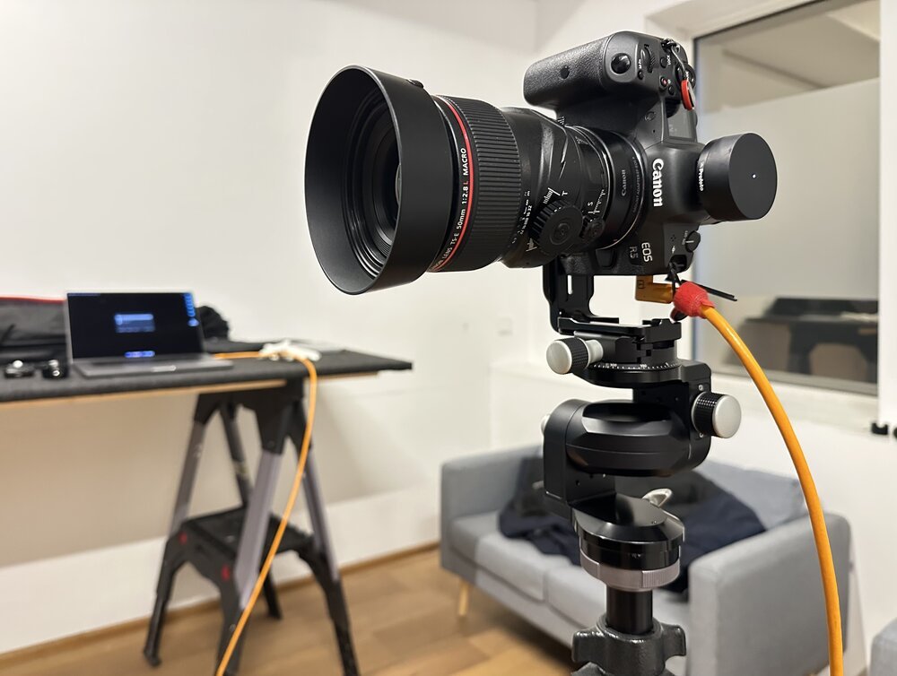 Taking photographs in the studio tethered to my Macbook Pro.