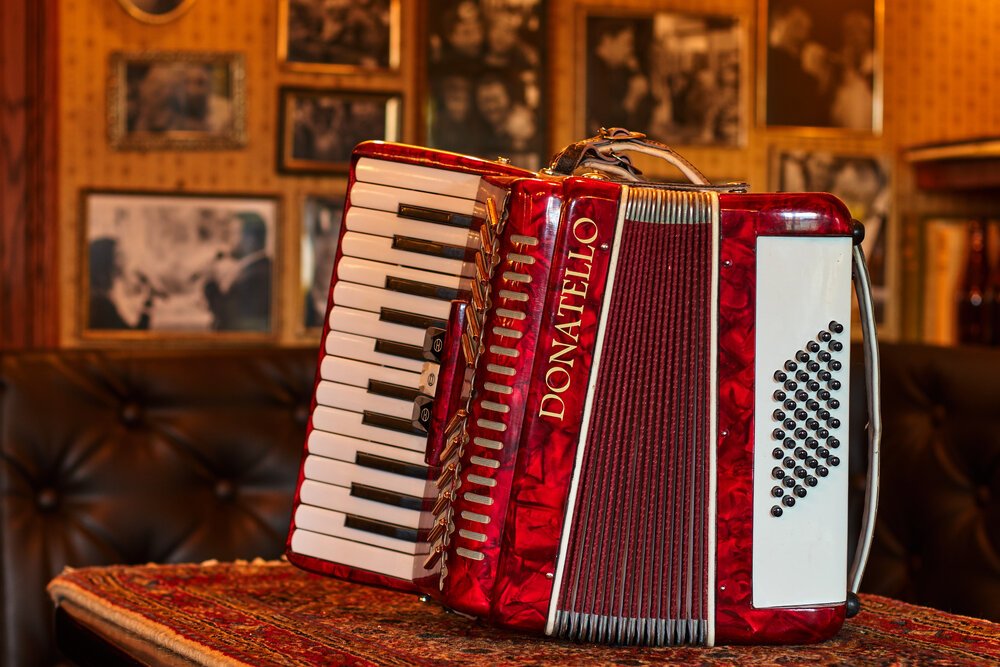 Detailfoto van muziekinstrumenten als sfeer-element.