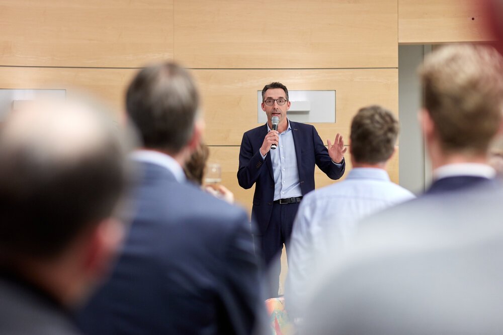 Aandacht voor de gastheer van de avond: Walter van Dijk, Rabobank Rijn en Veenstromen