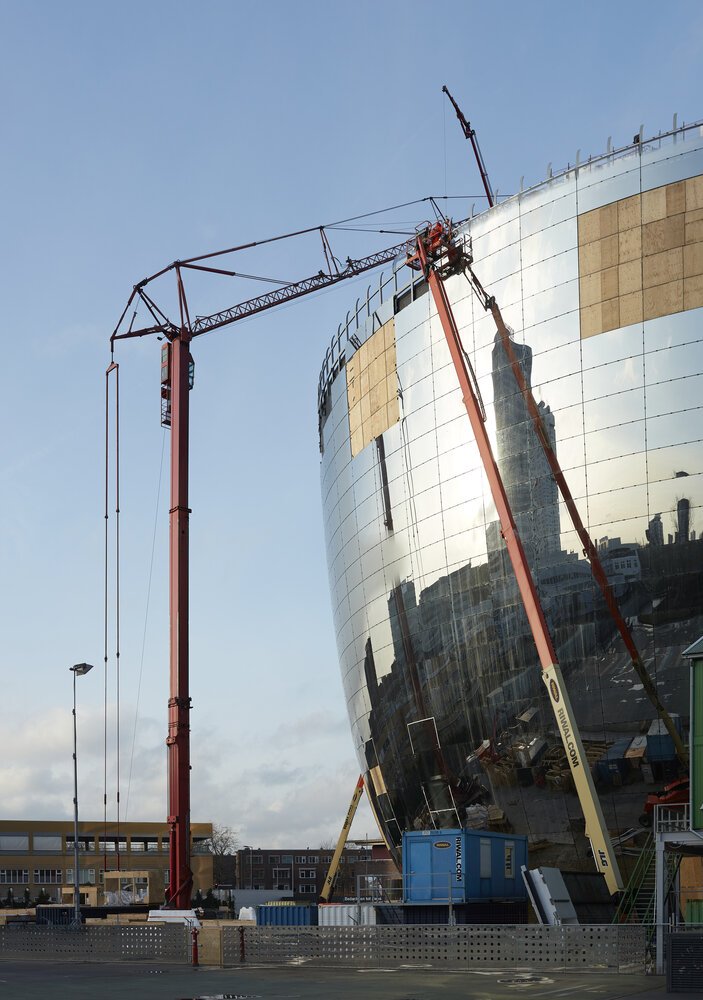 Kunstdepot in aanbouw.