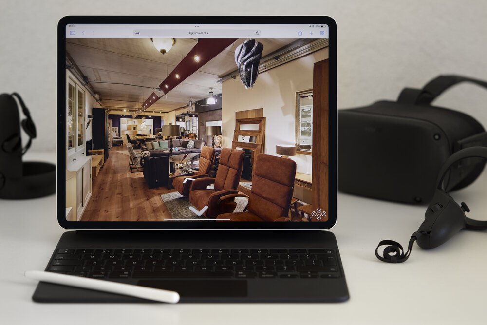 Virtual tour voor winkel van Gerard Keune Meubelen.